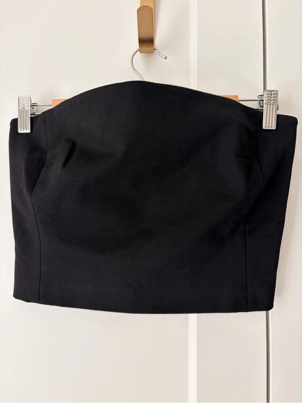 Banana Republic Black Strapless Crop Top | S